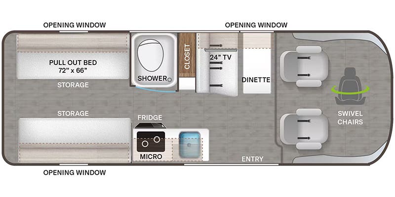 2023 THOR MOTOR COACH SEQUENCE 20A*22, , floor-plans-day image number 0
